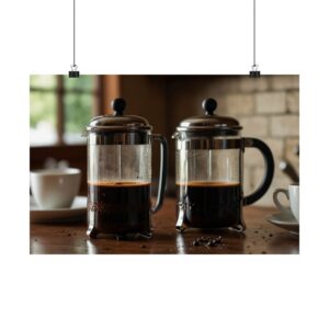 French Press for 2 Matte Horizontal Poster