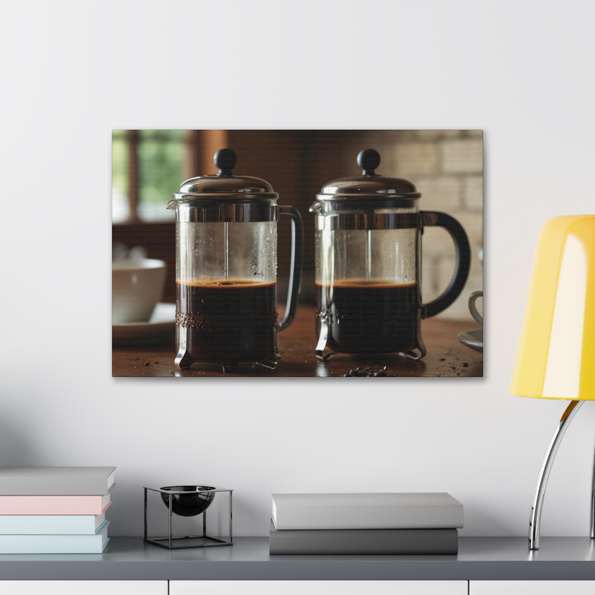 French Press Canvas - "French Press for Two" - Canvas Gallery Wraps - Image 10