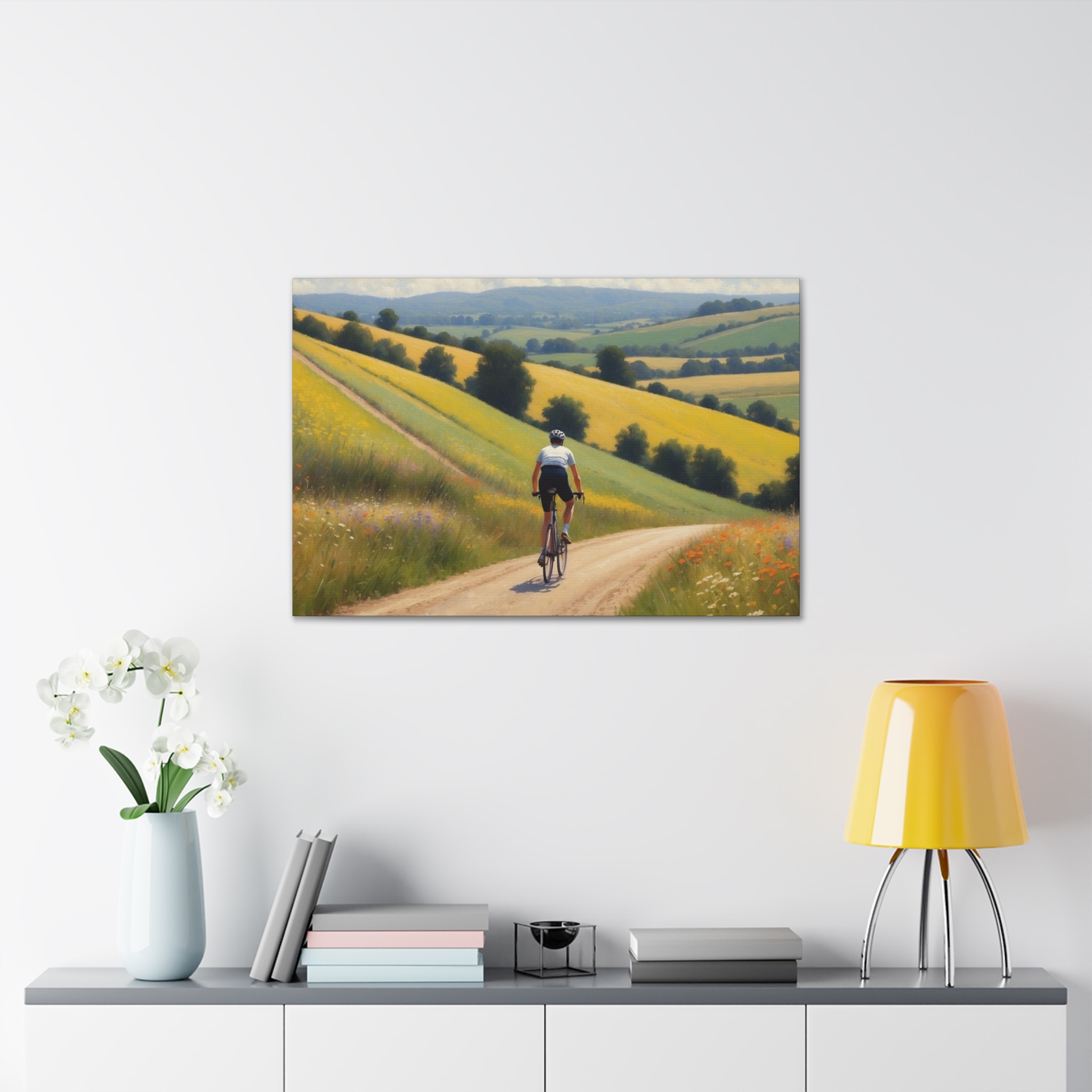 "Bicyclist's Dream" - Canvas Gallery Wraps - Impressionistic Style - Image 13