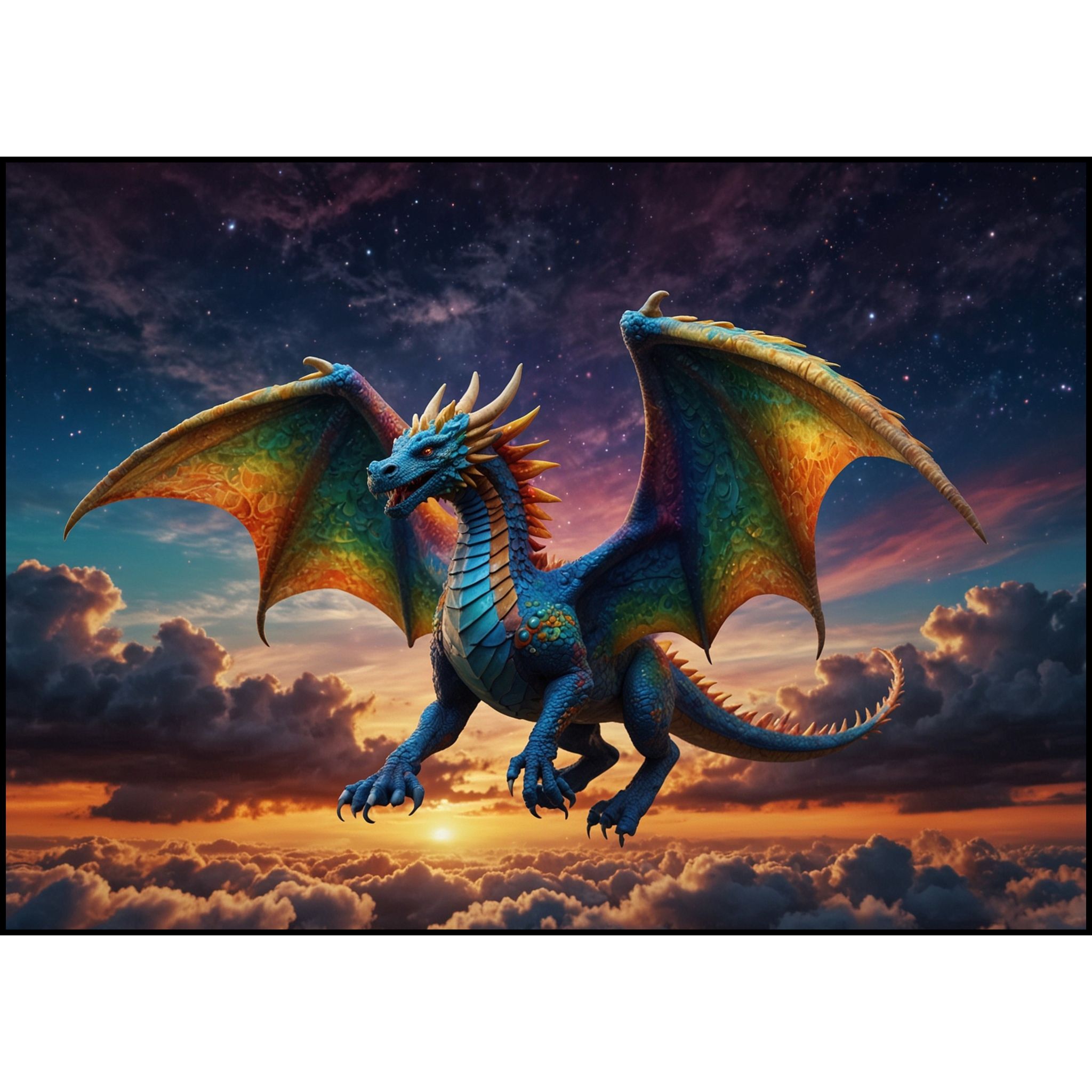 "Rainbow Dragon" - Woven Blanket