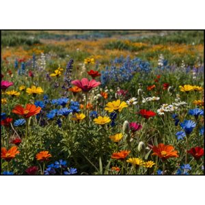 "Wild Flower Delight"  -  Woven Blanket