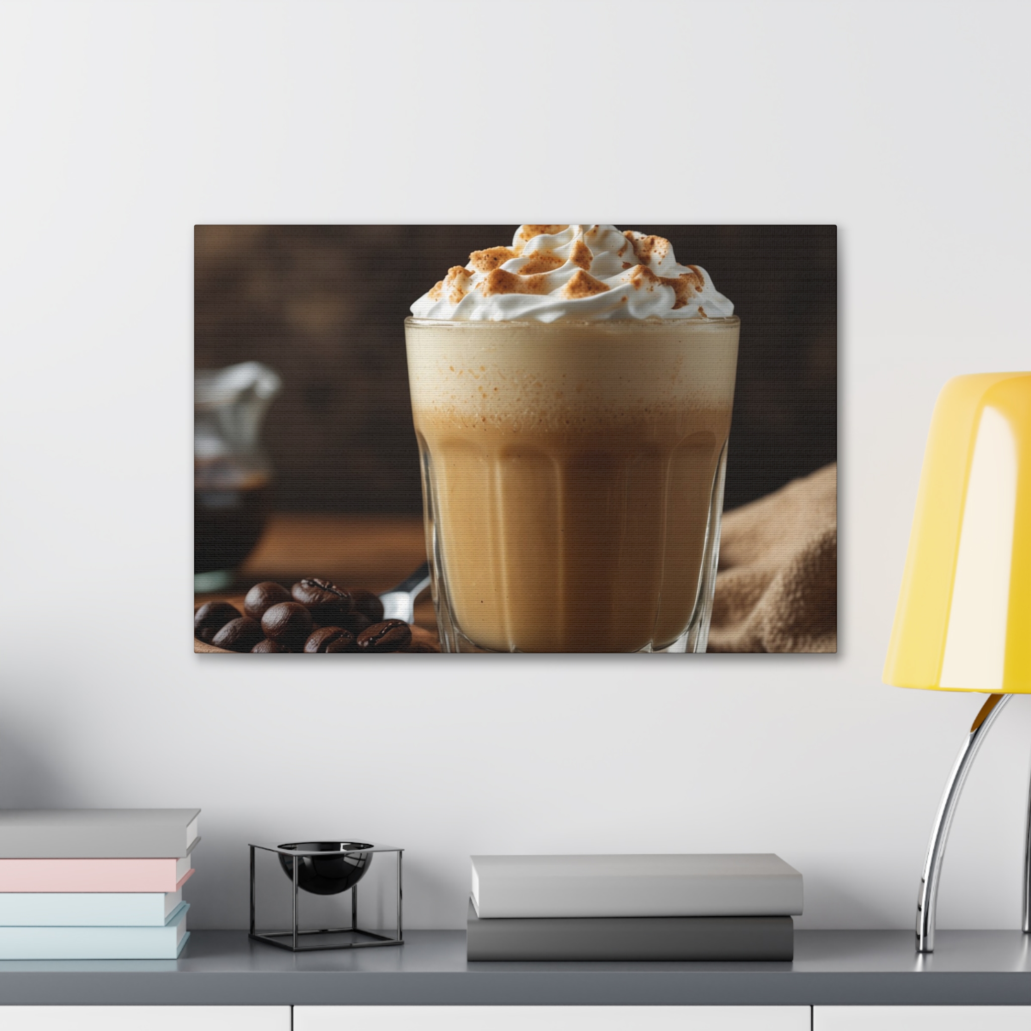 "Iced Late & Coffee Beans" - Canvas Gallery Wraps - Coffee Beans Canvas - Image 10