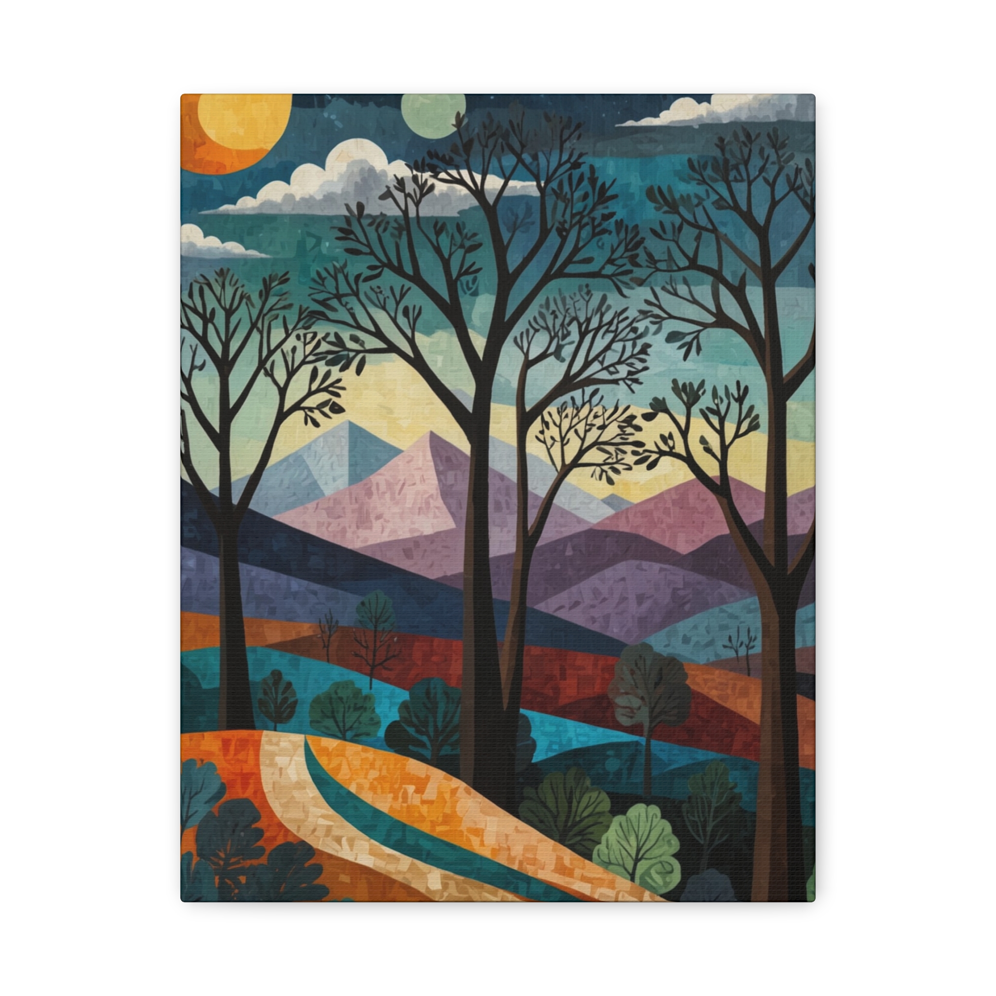 "Surreal Early Spring Morning" - Matte Canvas, Stretched, 1.25" - Pablo Picasso Style - Image 9