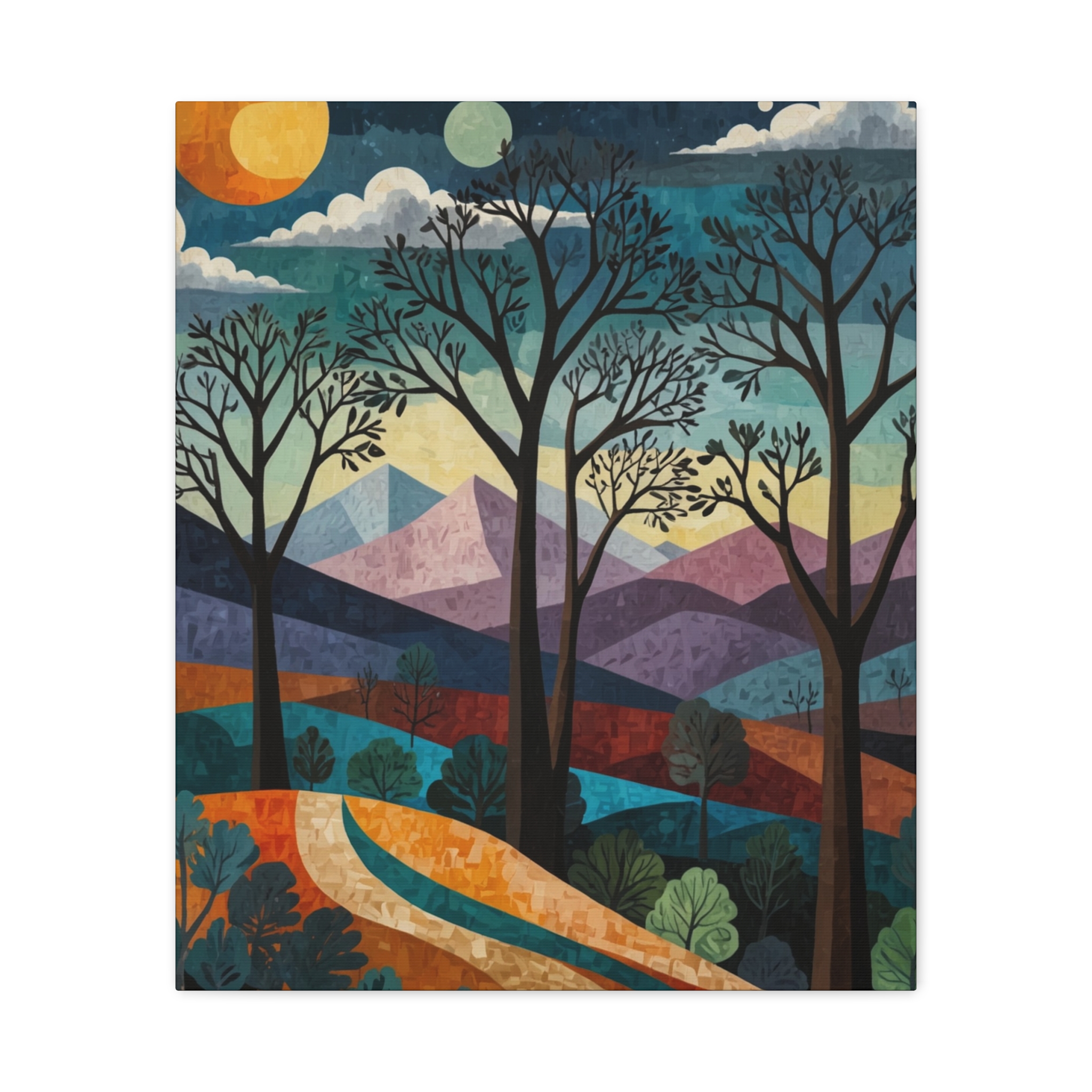 "Surreal Early Spring Morning" - Matte Canvas, Stretched, 1.25" - Pablo Picasso Style - Image 13