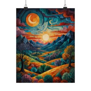 "Surreal Landscape" - Matte Vertical Posters - Pablo Picasso Style