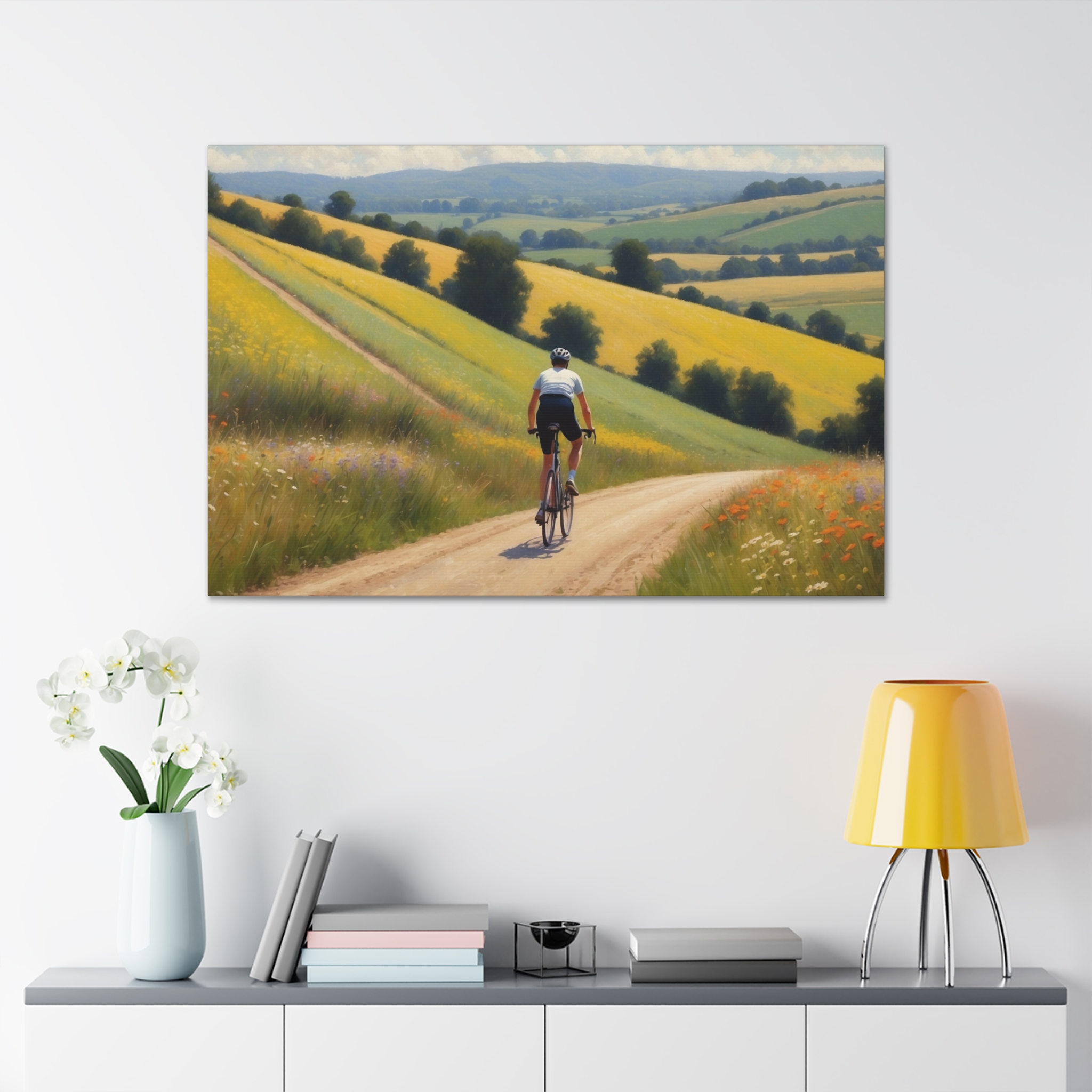 "Bicyclist's Dream" - Canvas Gallery Wraps - Impressionistic Style - Image 3
