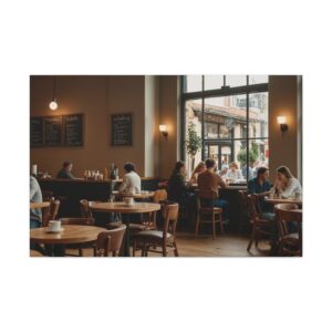 "Coffee Shop Atmosphere" - Canvas Gallery Wraps