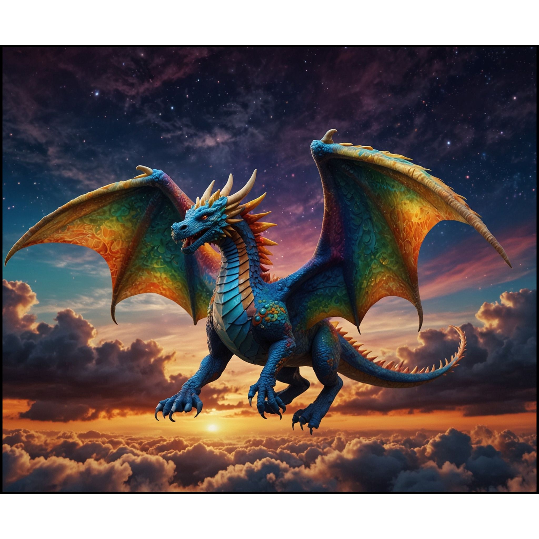 "Rainbow Dragon" - Woven Blanket - Image 2