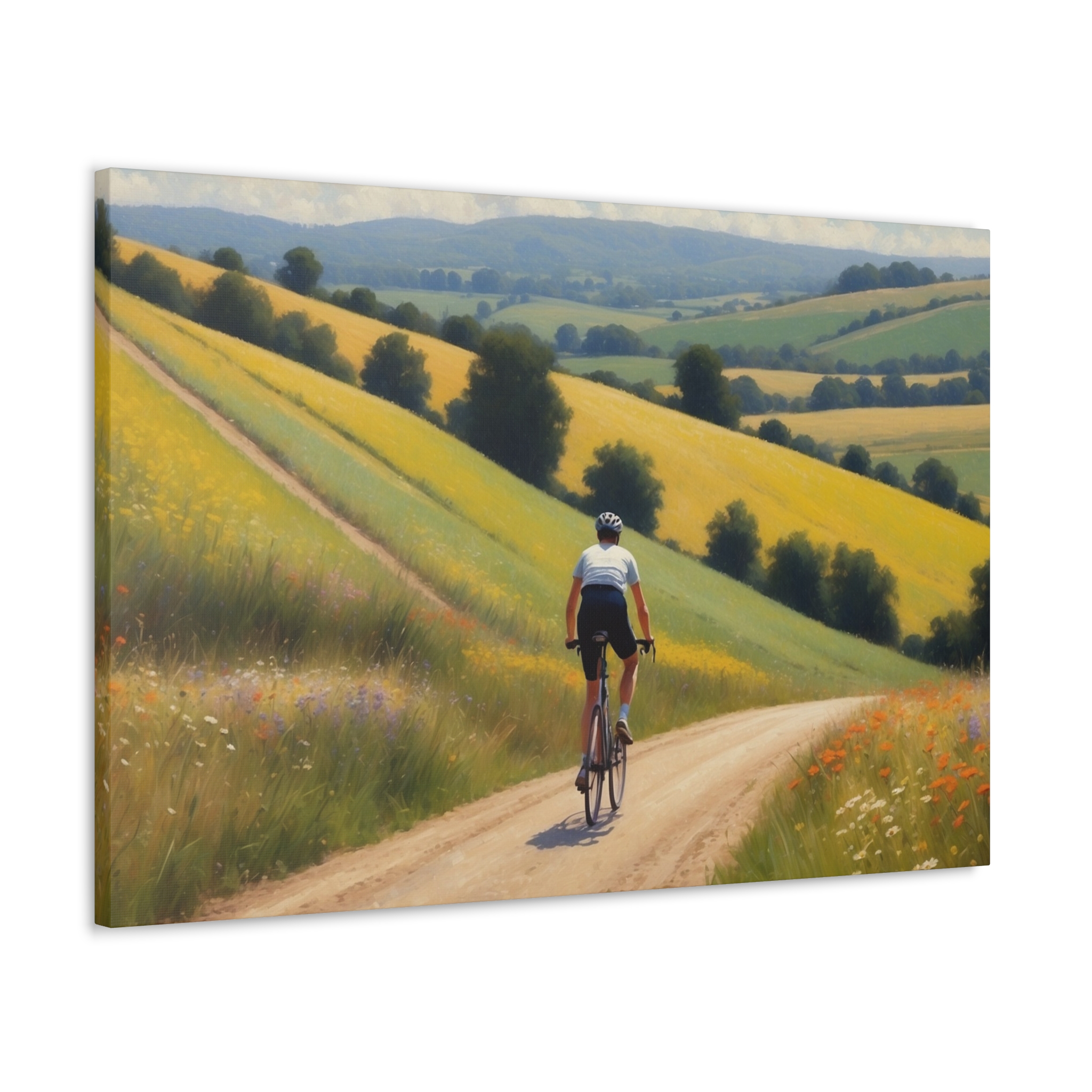 "Bicyclist's Dream" - Canvas Gallery Wraps - Impressionistic Style - Image 12