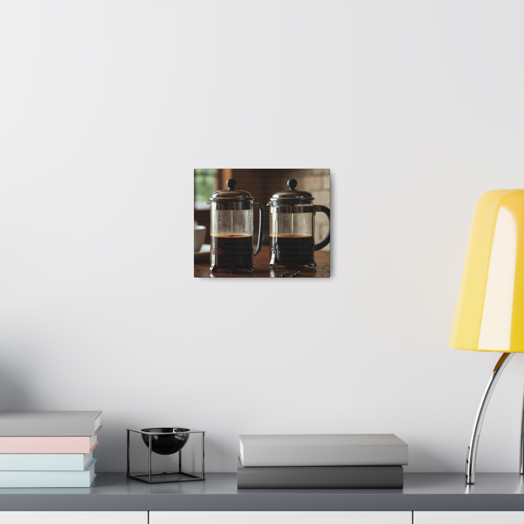 French Press Canvas - "French Press for Two" - Canvas Gallery Wraps - Image 7
