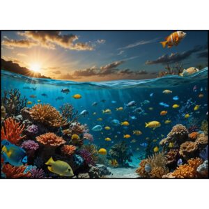 "Underwater Tropical Paradise"  -  Woven Blanket