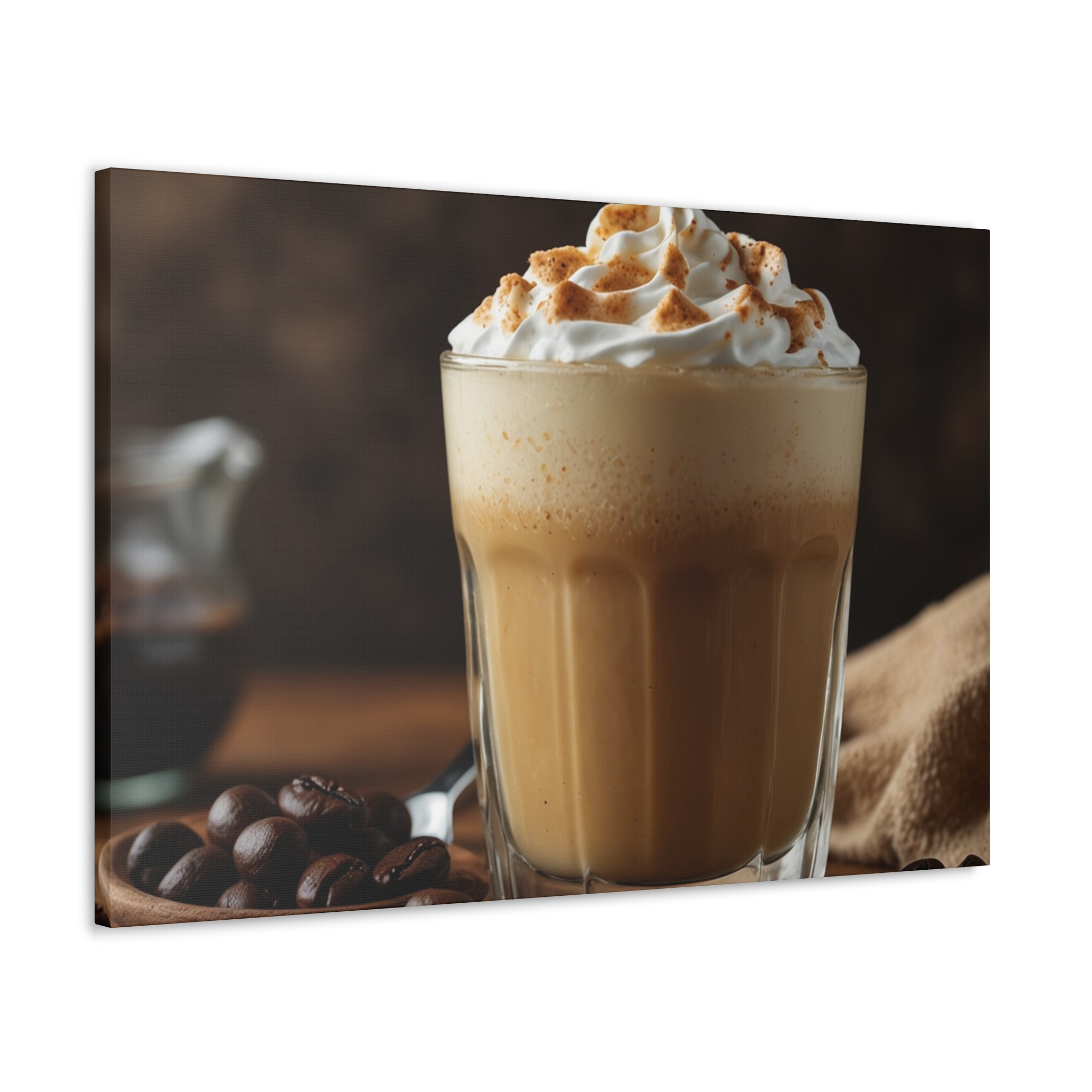 "Iced Late & Coffee Beans" - Canvas Gallery Wraps - Coffee Beans Canvas - Image 12