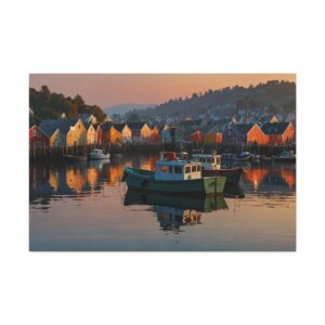 "Fishing Village"  - Canvas Gallery Wraps - Impressionistic Style