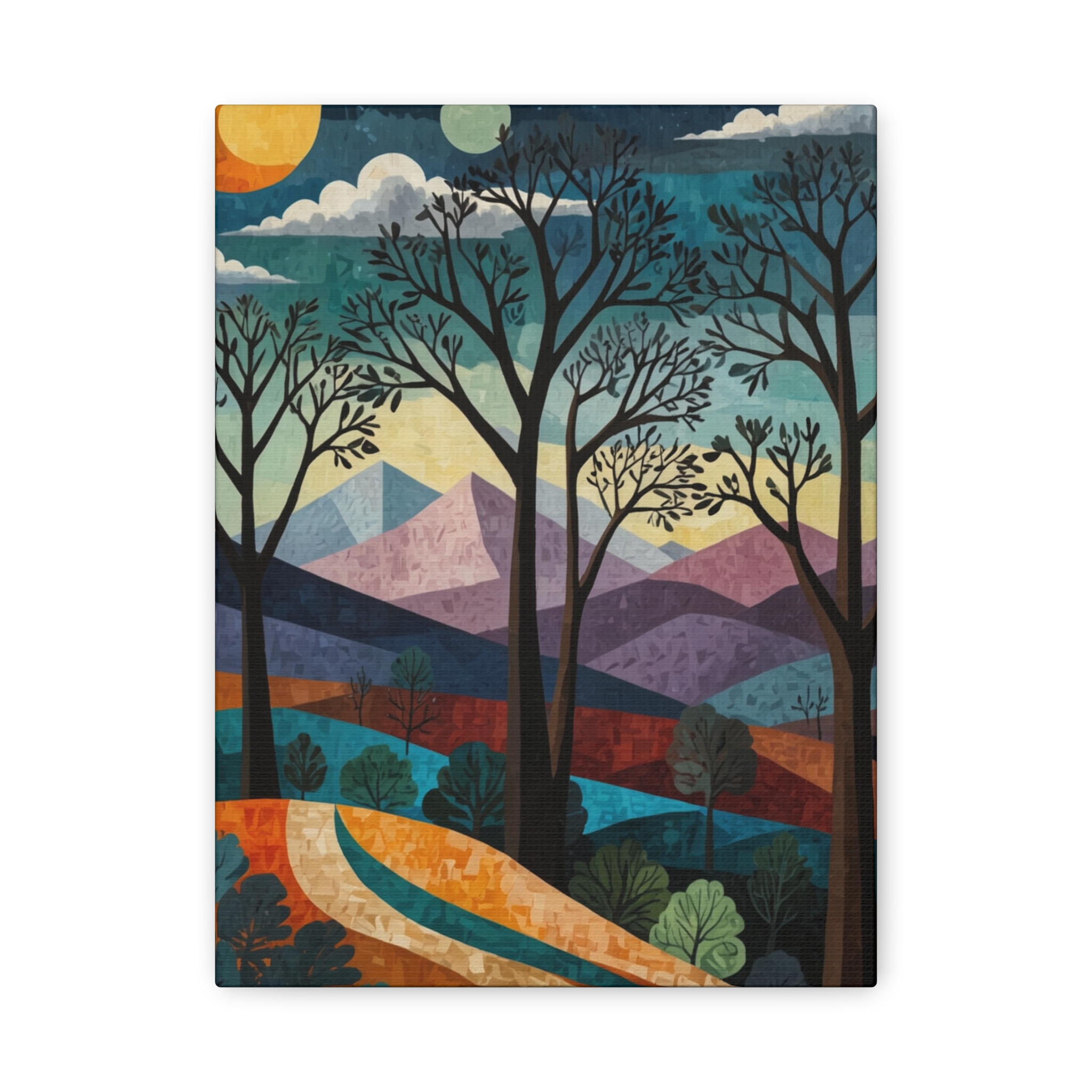 "Surreal Early Spring Morning" - Matte Canvas, Stretched, 1.25" - Pablo Picasso Style - Image 5