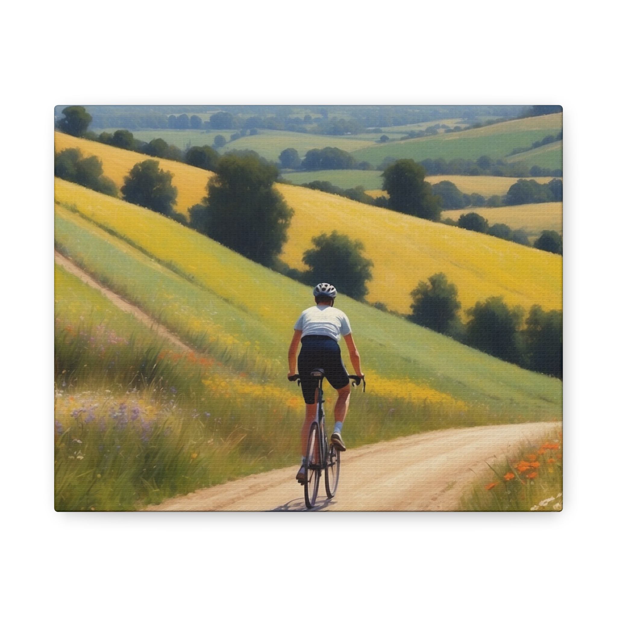 "Bicyclist's Dream" - Canvas Gallery Wraps - Impressionistic Style - Image 4