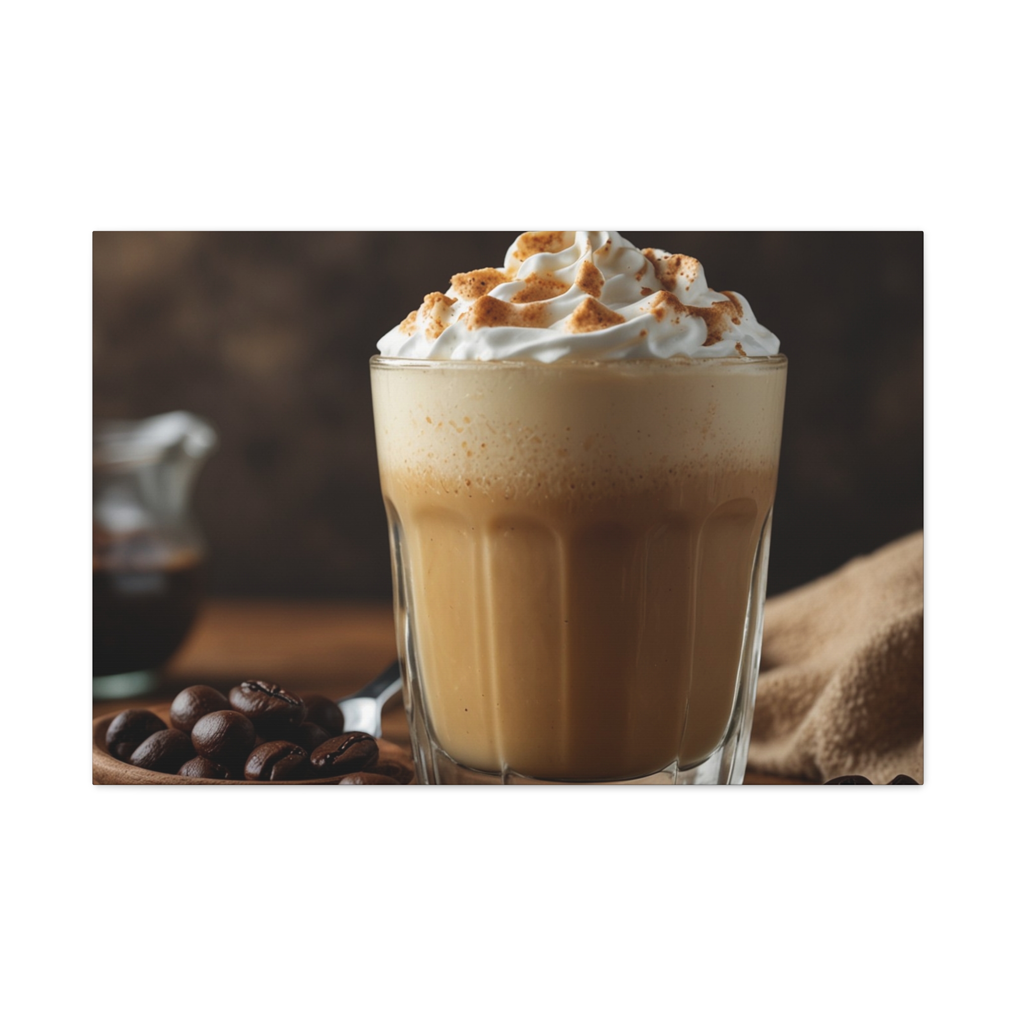 "Iced Late & Coffee Beans" - Canvas Gallery Wraps - Coffee Beans Canvas - Image 11