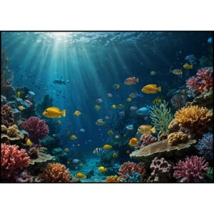 "Tropical Aquarium"  -  Woven Blanket