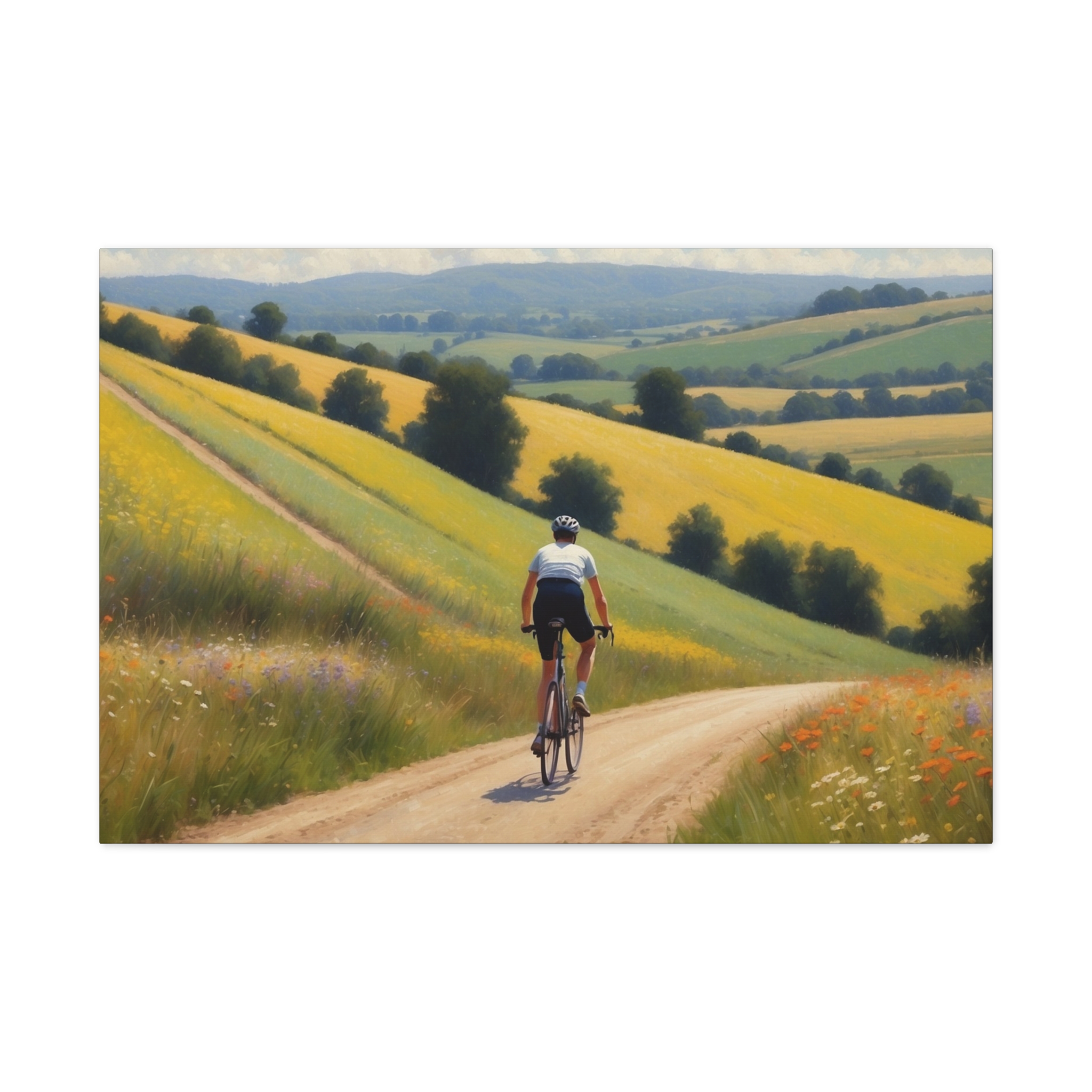 "Bicyclist's Dream" - Canvas Gallery Wraps - Impressionistic Style - Image 11