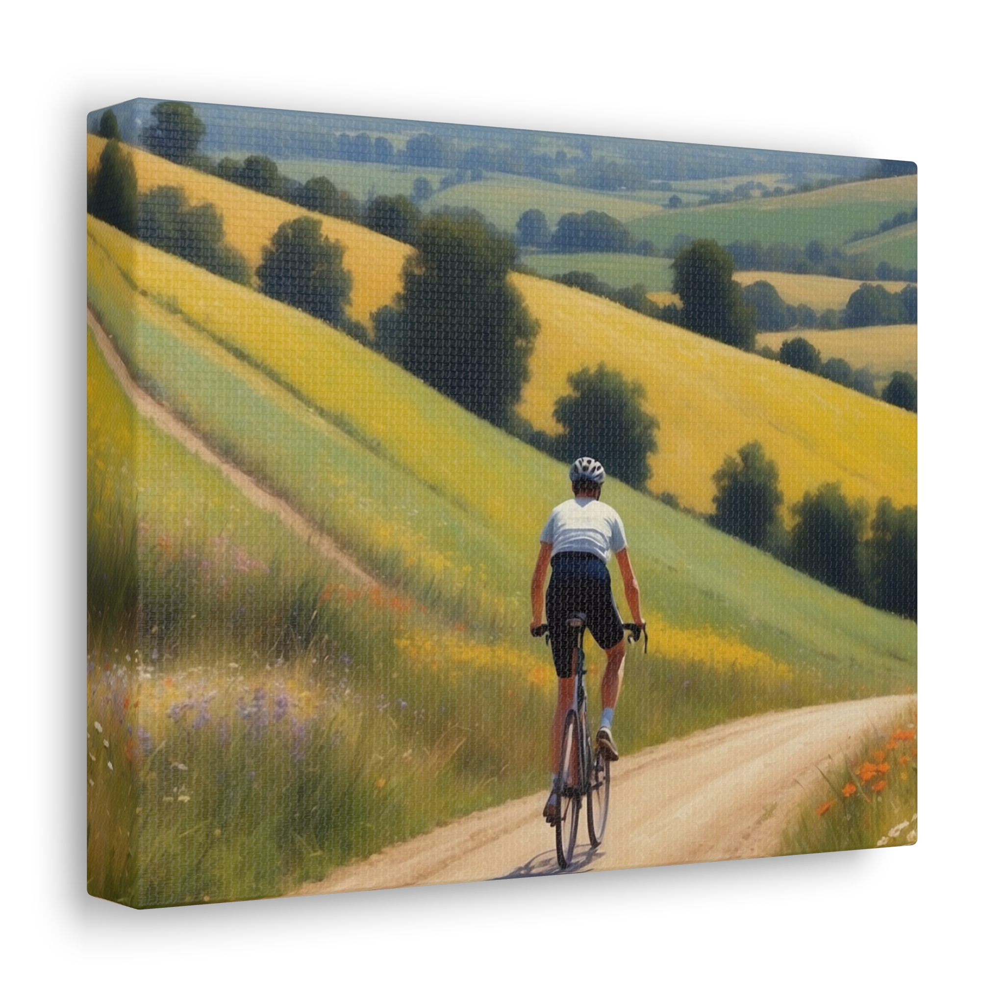 "Bicyclist's Dream" - Canvas Gallery Wraps - Impressionistic Style - Image 5