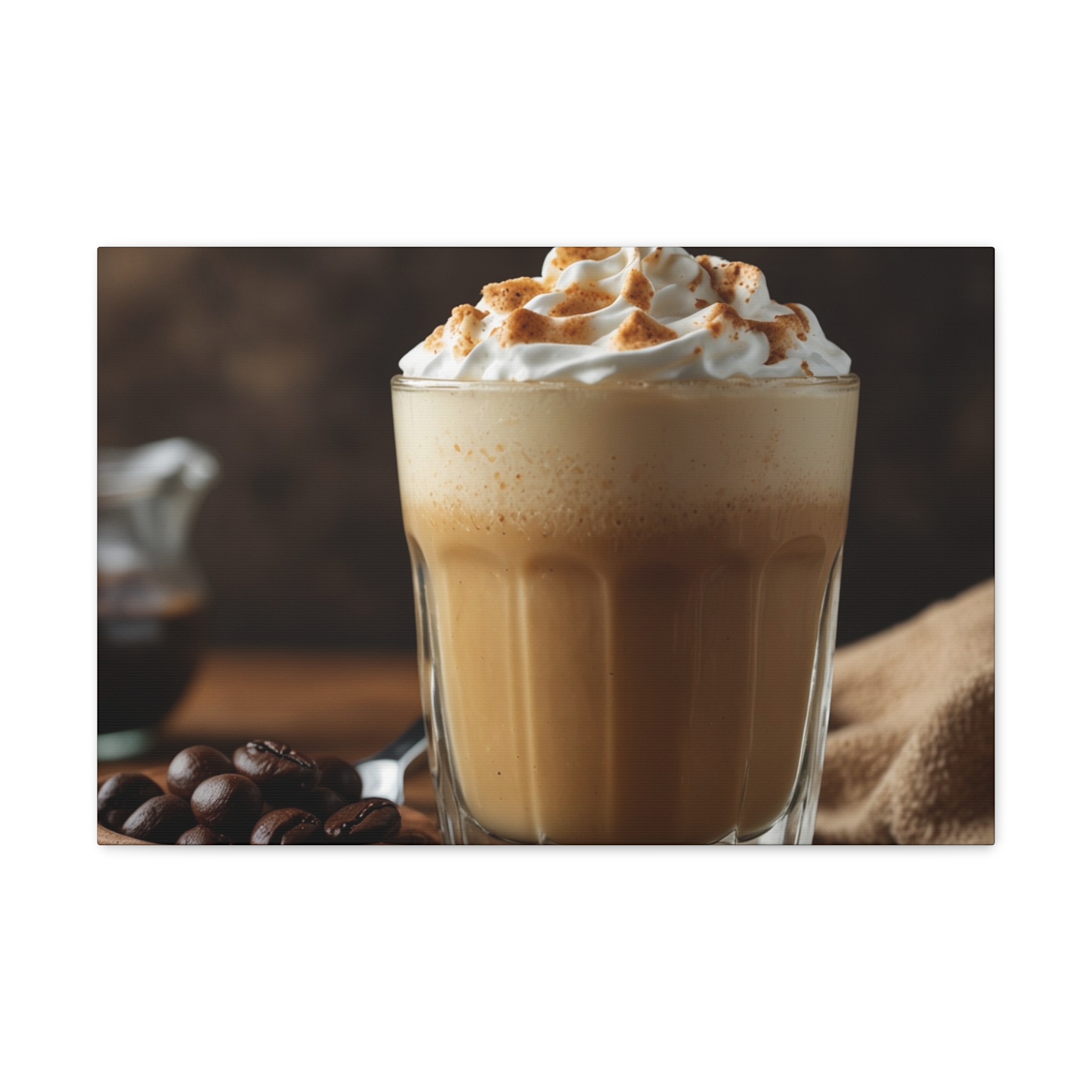 "Iced Late & Coffee Beans" - Canvas Gallery Wraps - Coffee Beans Canvas - Image 8