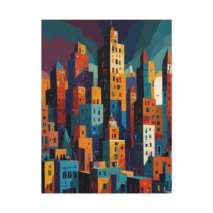 "Cityscape Dreams" - Matte Canvas, Stretched, 1.25"