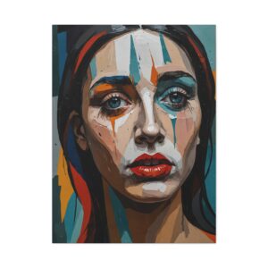 "Hopeful Yearning - Woman Portrait" - Matte Canvas, Stretched, 1.25" - Pablo Picasso Style