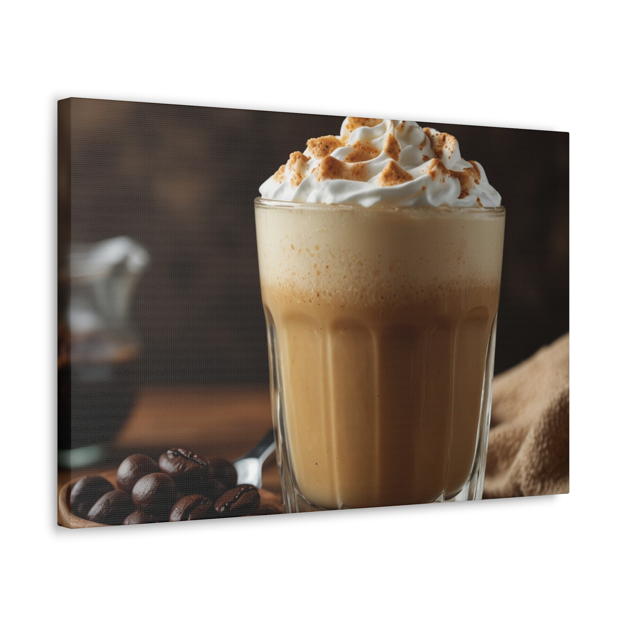 "Iced Late & Coffee Beans" - Canvas Gallery Wraps - Coffee Beans Canvas - Image 9