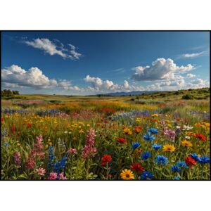 "Wild Flowers in a Field"  -  Woven Blanket