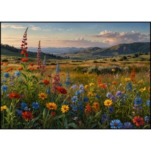 "Wild Flower in the Evening"  -  Woven Blanket