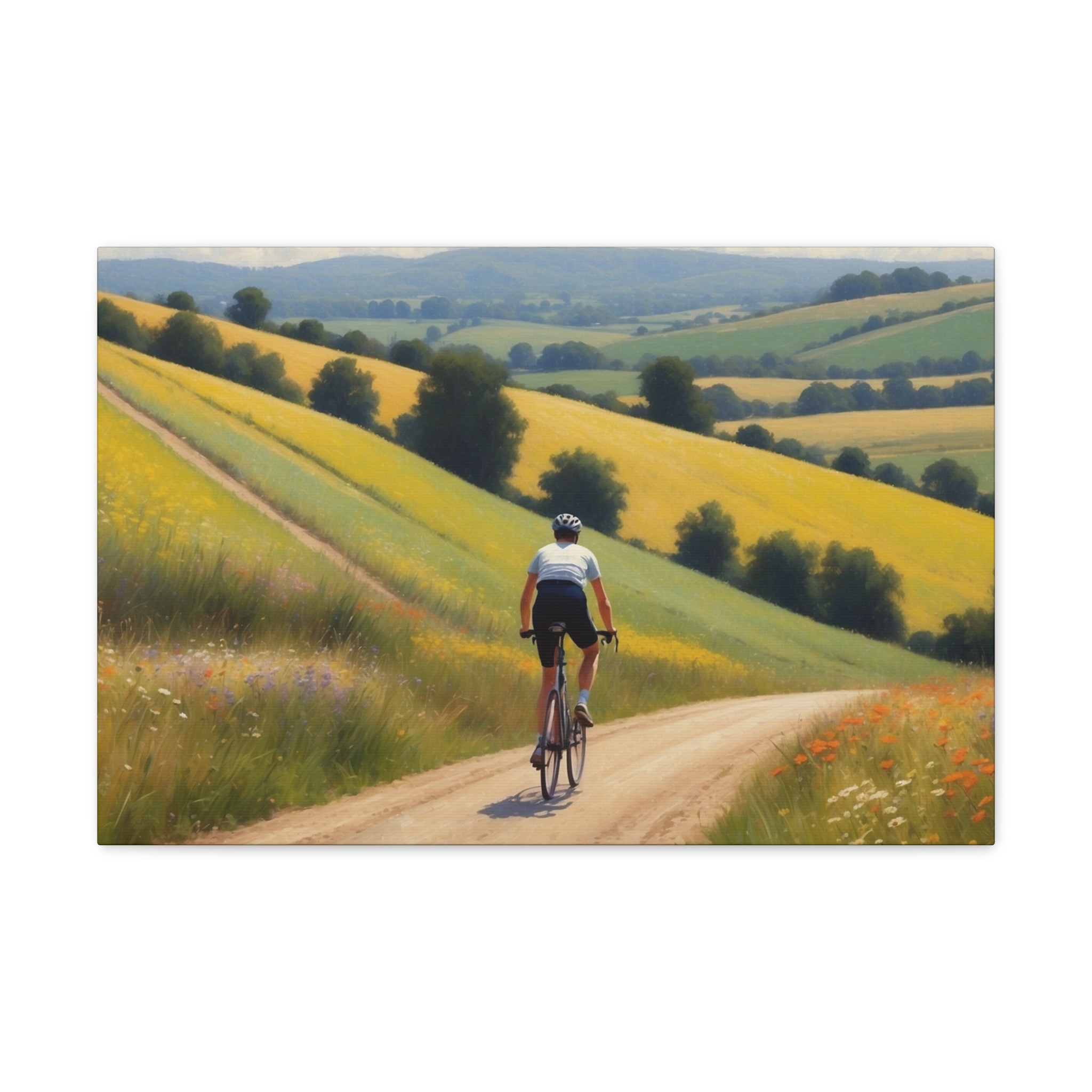 "Bicyclist's Dream" - Canvas Gallery Wraps - Impressionistic Style - Image 8