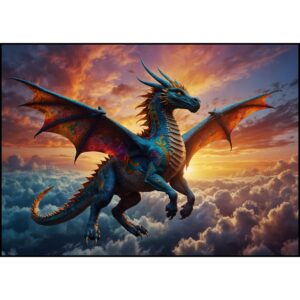 "Unicorn Dragon" - Woven Blanket