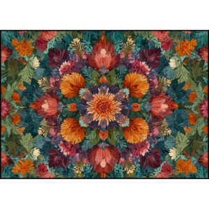 "Floral Mandalas"  -  Woven Blanket