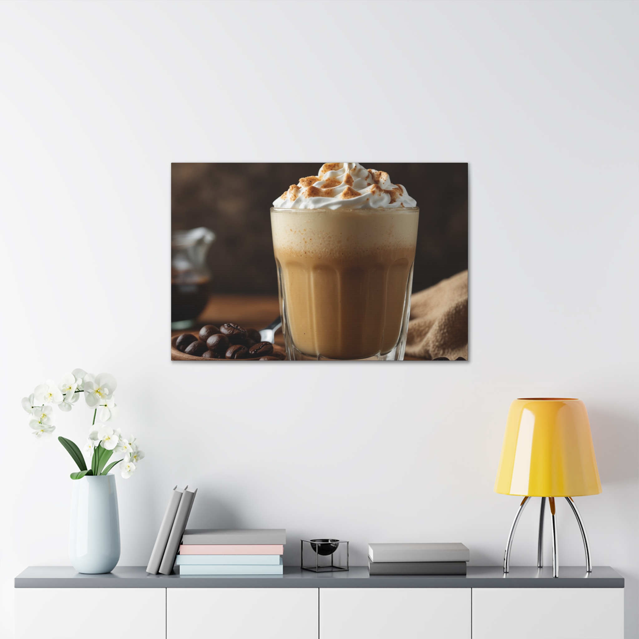 "Iced Late & Coffee Beans" - Canvas Gallery Wraps - Coffee Beans Canvas - Image 13