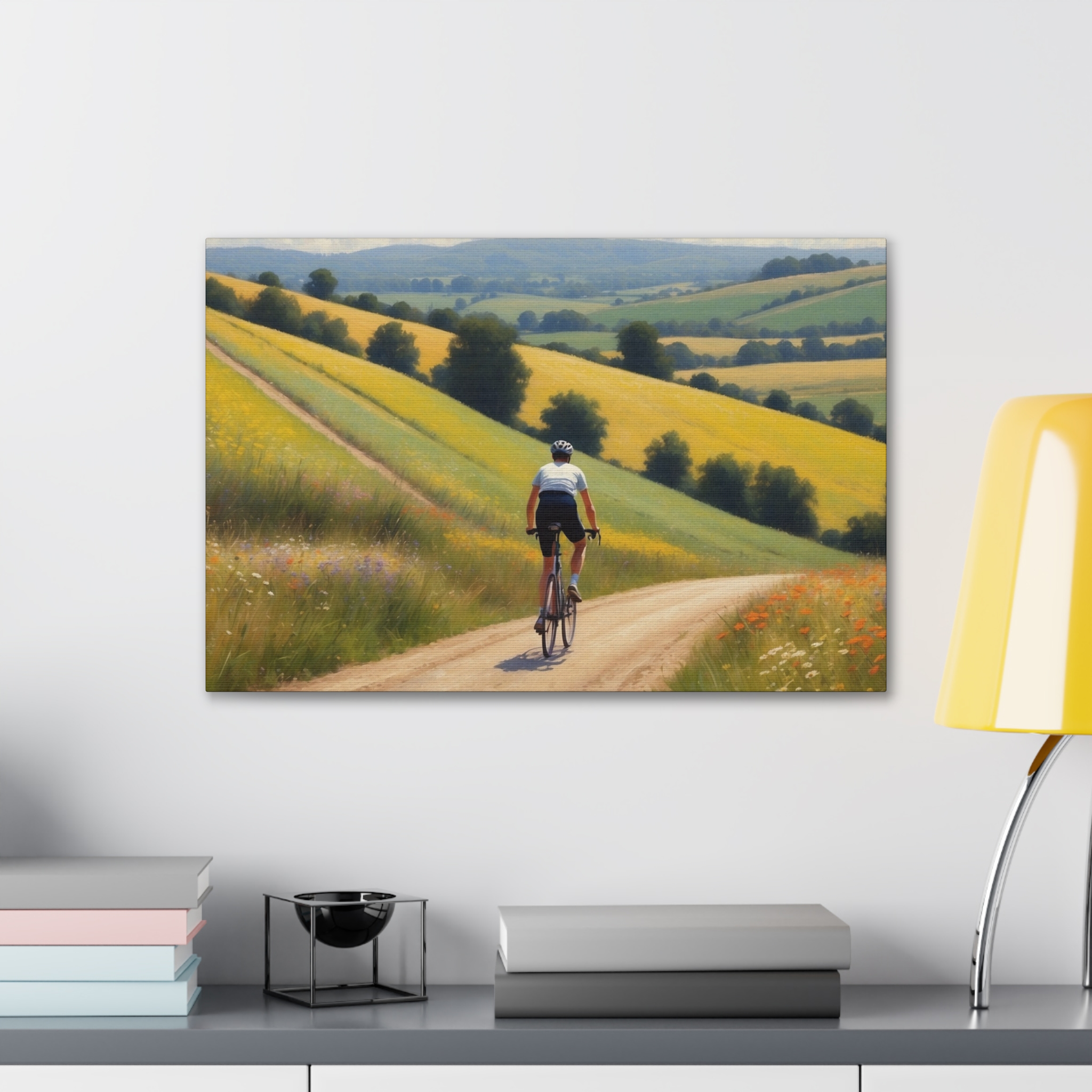 "Bicyclist's Dream" - Canvas Gallery Wraps - Impressionistic Style - Image 10