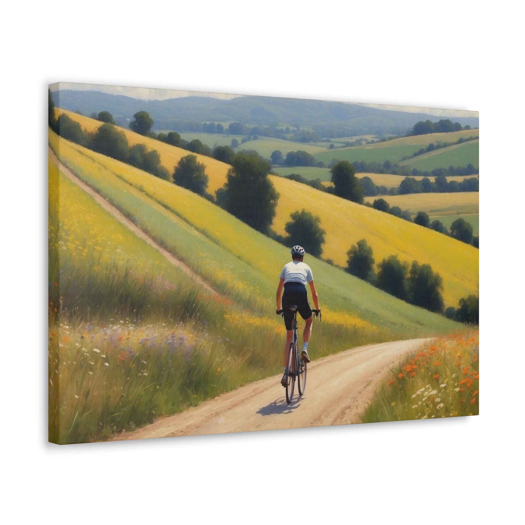 "Bicyclist's Dream" - Canvas Gallery Wraps - Impressionistic Style - Image 9