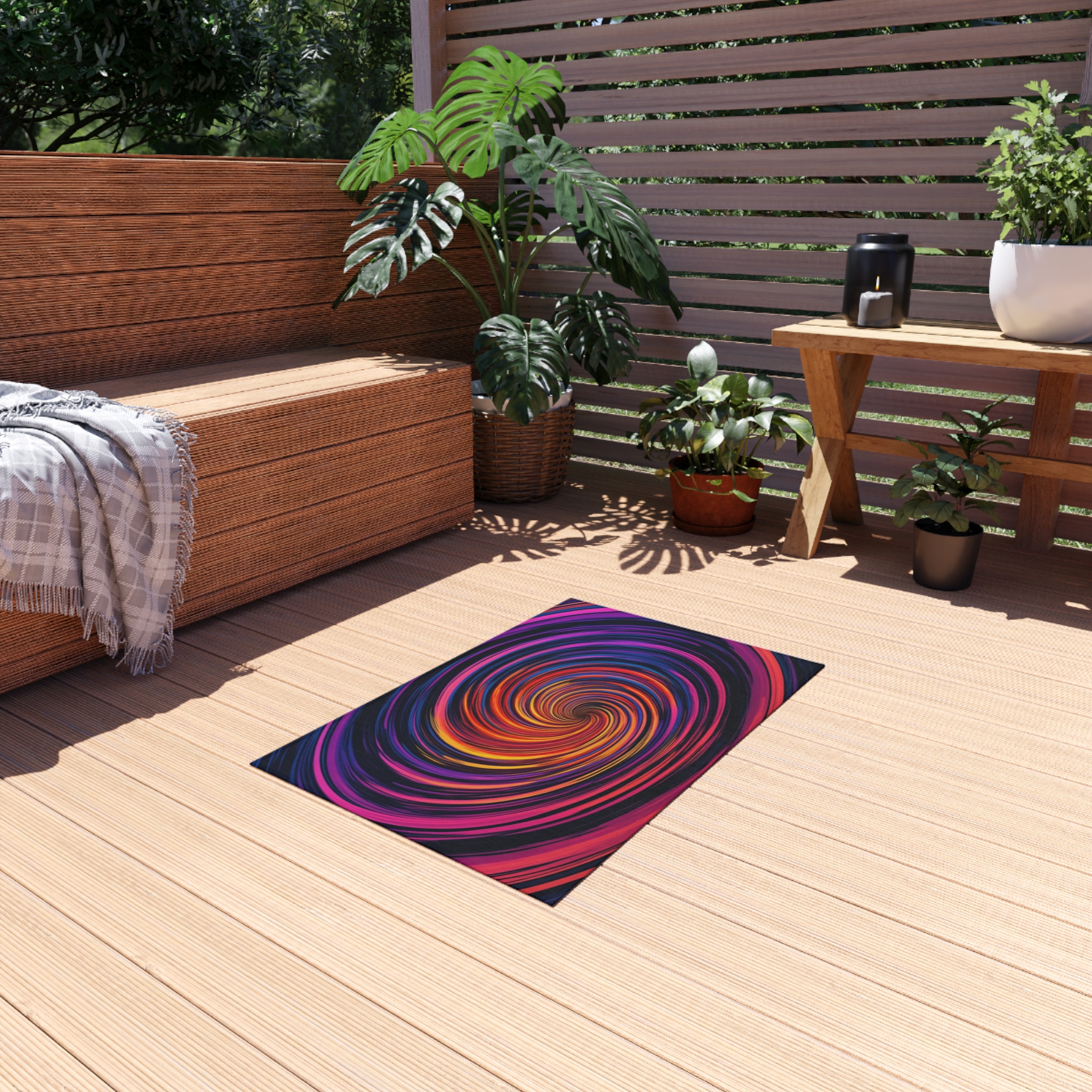 Outdoor Rug - "Vortex Accelerator" Design - Image 6