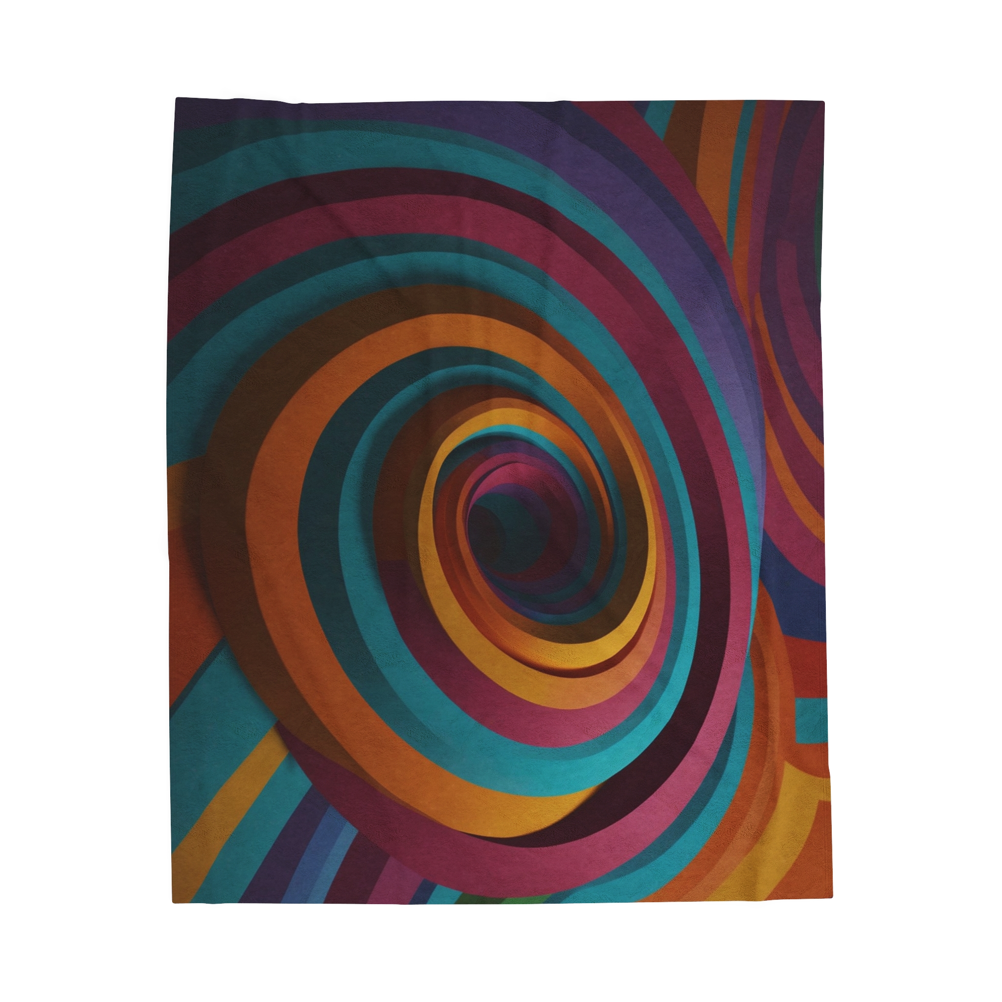 Velveteen Plush Blanket - "Candy Vortex" Design - Image 9