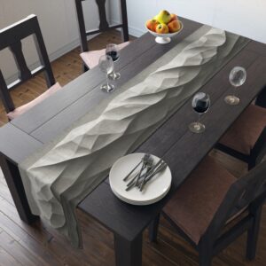 Stunning 3D Marble Design - Table Runner