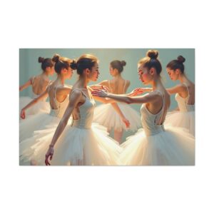 "It's Showtime! The Ballet Must Go On!"  - Canvas Gallery Wraps - in the Impressionistic style of Edgar Degas