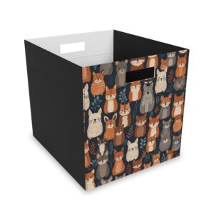"Furry Friends" - Felt Storage Box for Organization, Office & Home Decluttering