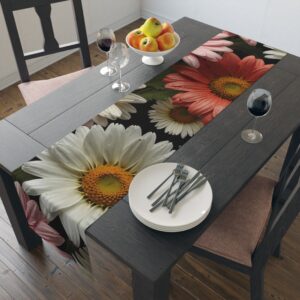 3D Daisies Designs Table Runner