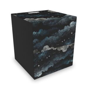 "Moon, Stars & Clouds" - Felt Storage Box for Organization, Office & Home Decluttering