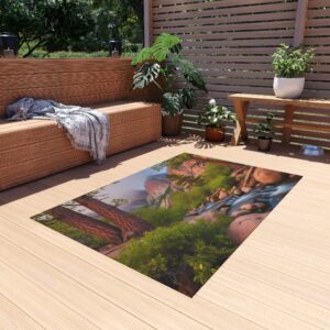 Outdoor Rug - "Misty Mountains" Design