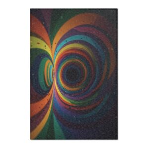 Area Rugs - "Rainbow Vortex 1" Design