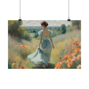 "I Think She Notices Me..." - Matte Poster - in the Impressionistic Style of Edgar Degas