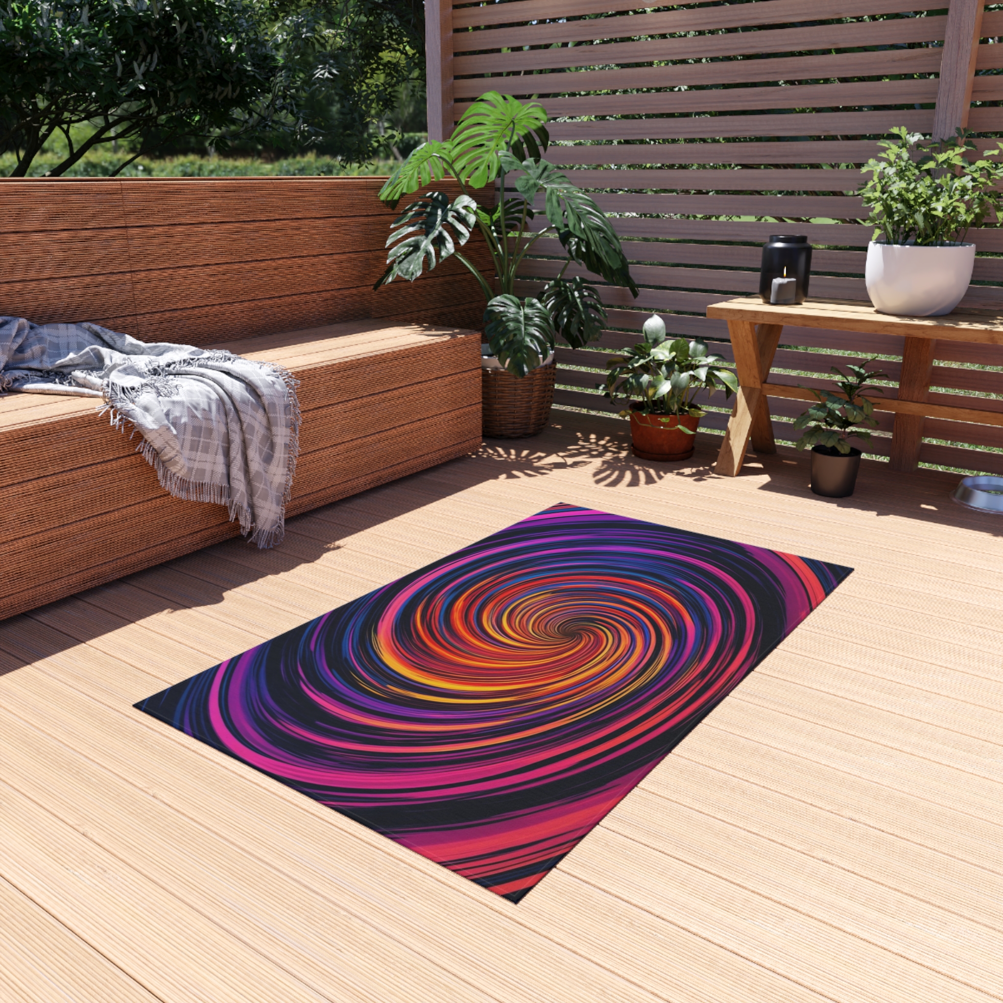 Outdoor Rug - "Vortex Accelerator" Design - Image 9