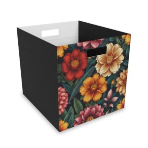 "Power Flowers" - Felt Storage Box for Organization, Office & Home Decluttering