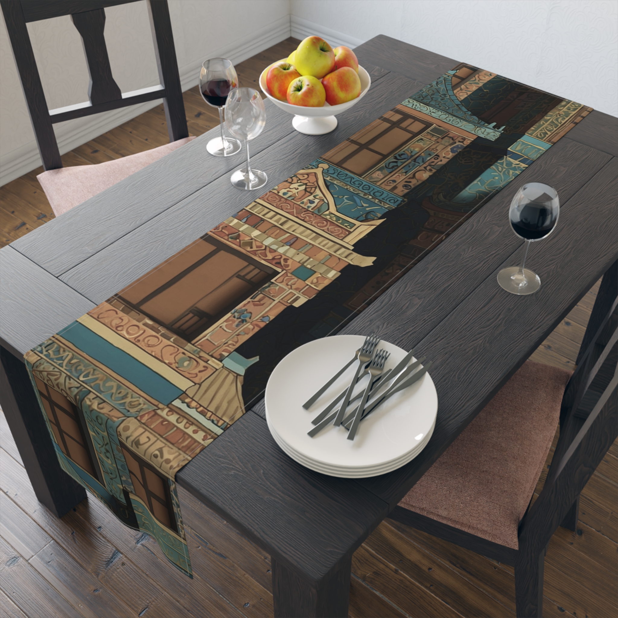 Ancient Buildings of the Orient Table Runner - Image 4