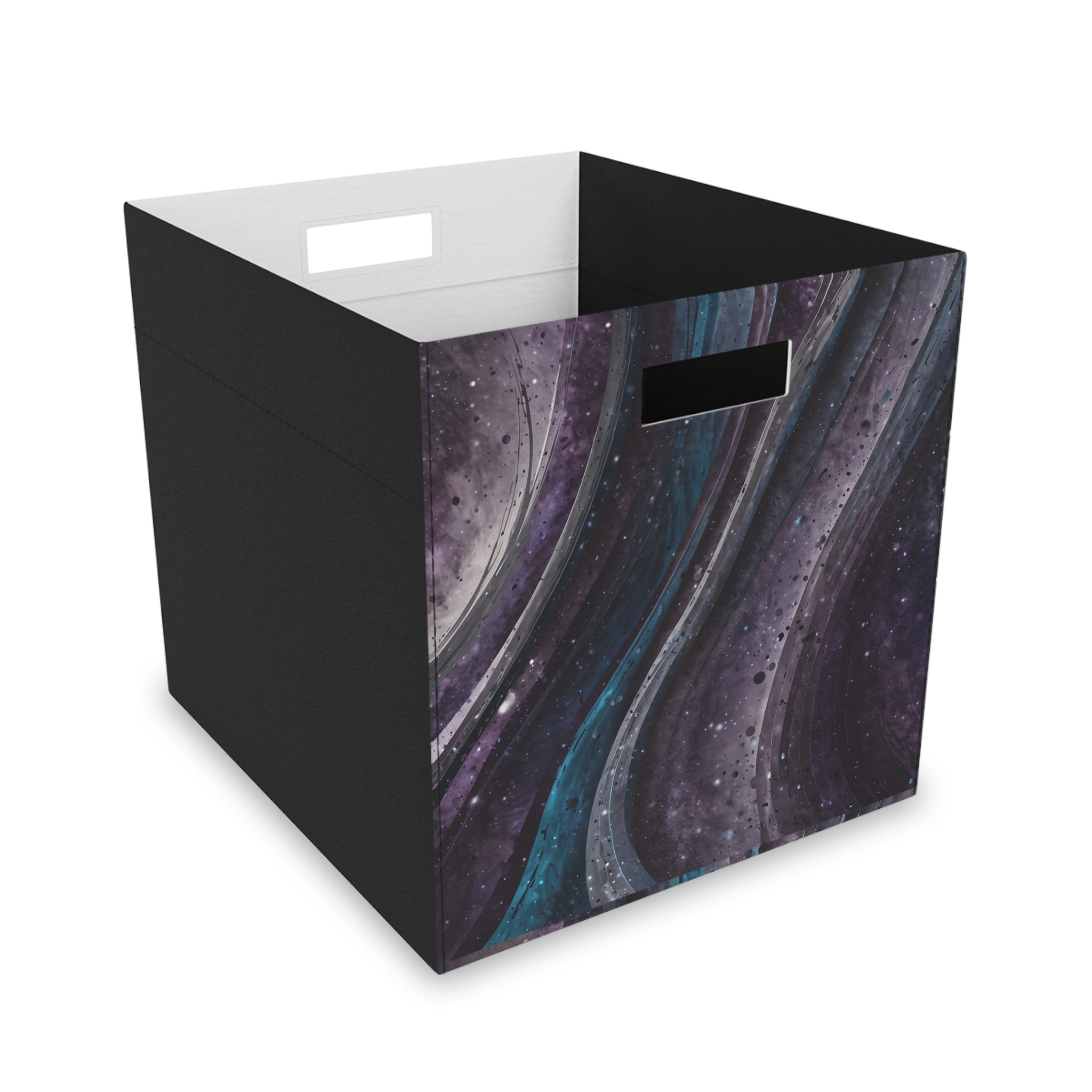 "Outer Space Marble 2" - Felt Storage Box for Organization, Office & Home Decluttering - Image 2
