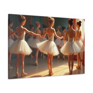 "My First Ballet Show"  - Canvas Gallery Wraps - in the Impressionistic style of Edgar Degas